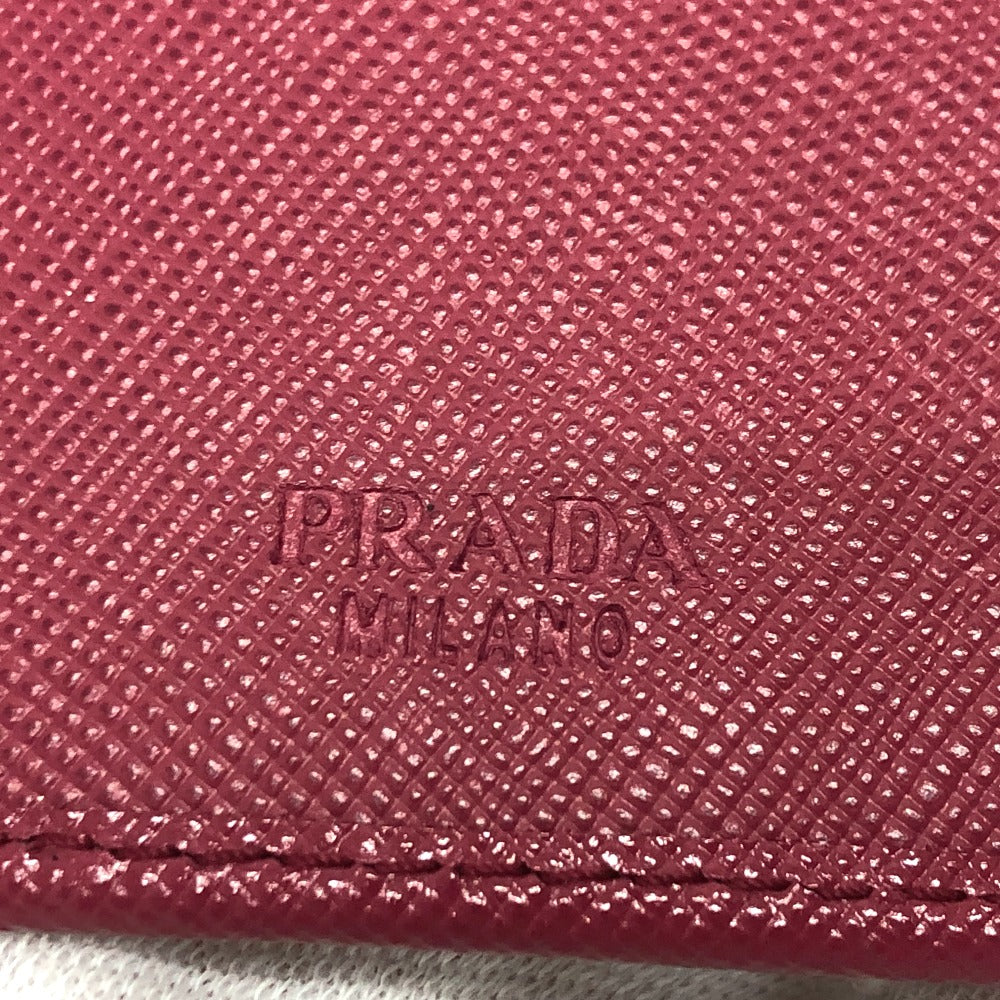 PRADA 1M0223 ロゴ 6連 キーケース サフィアーノレザー レディース ピンク