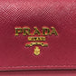 PRADA 1M0223 ロゴ 6連 キーケース サフィアーノレザー レディース ピンク