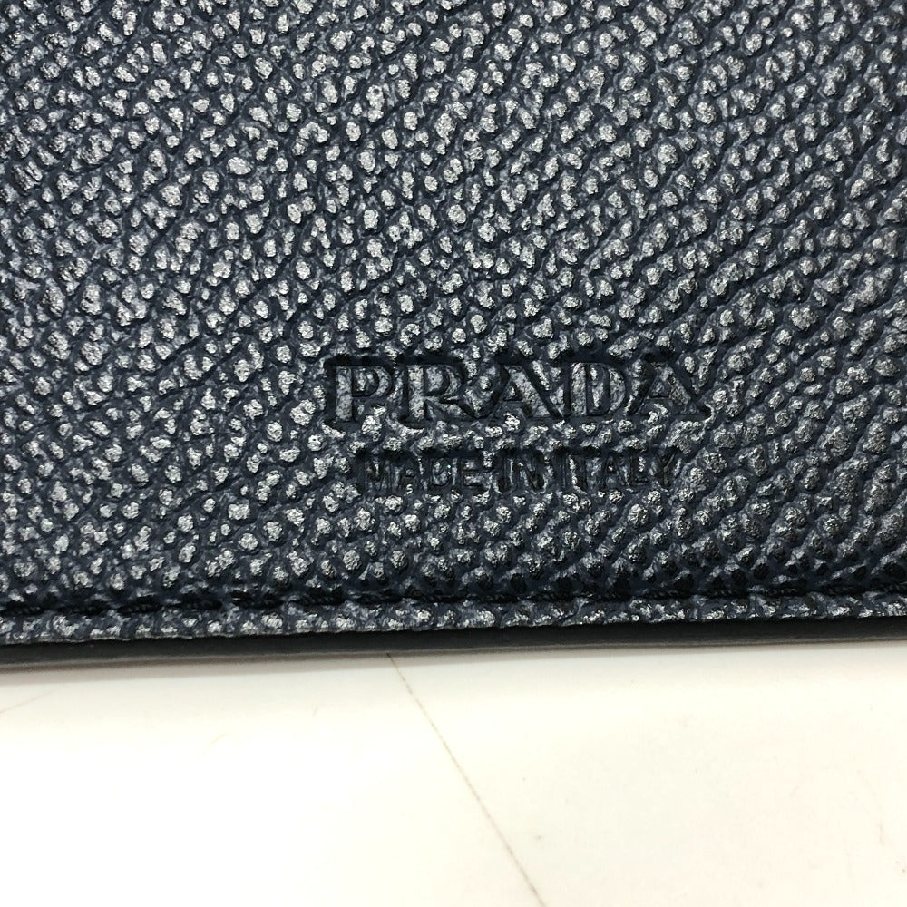 PRADA 2MV015 ロングウォレット ヴィッテロマイクログレ ロングウォレット 2つ折り 長財布 レザー レディース ブルー