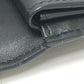 PRADA 1MV204 Triangle Plate Wallet, Mini Wallet, Compact Wallet, Gold Hardware, Bifold Wallet, Leather, Unisex, Black