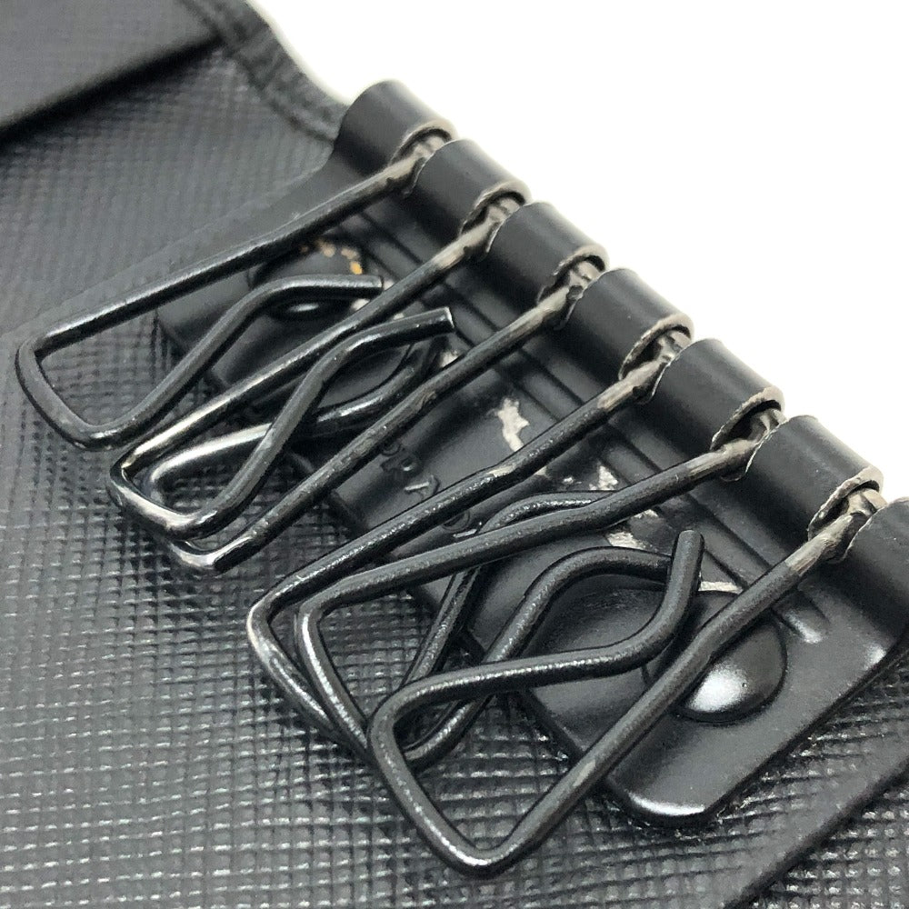 PRADA カモフラージュ 迷彩 6連 鍵入れ ロング キーケース ナイロン レディース ブラック