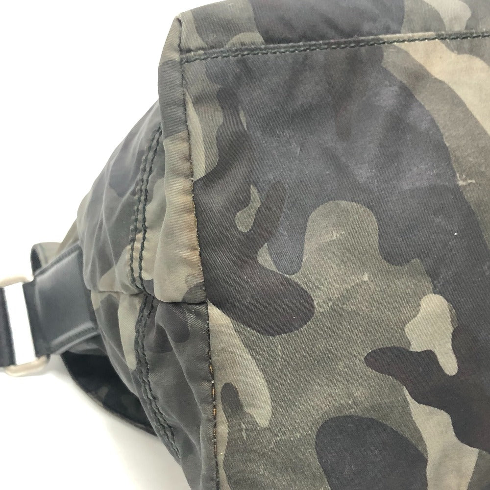 PRADA VA0887 迷彩 カモフラ メッセンジャー ショルダーバッグ ナイロン レディース グリーン