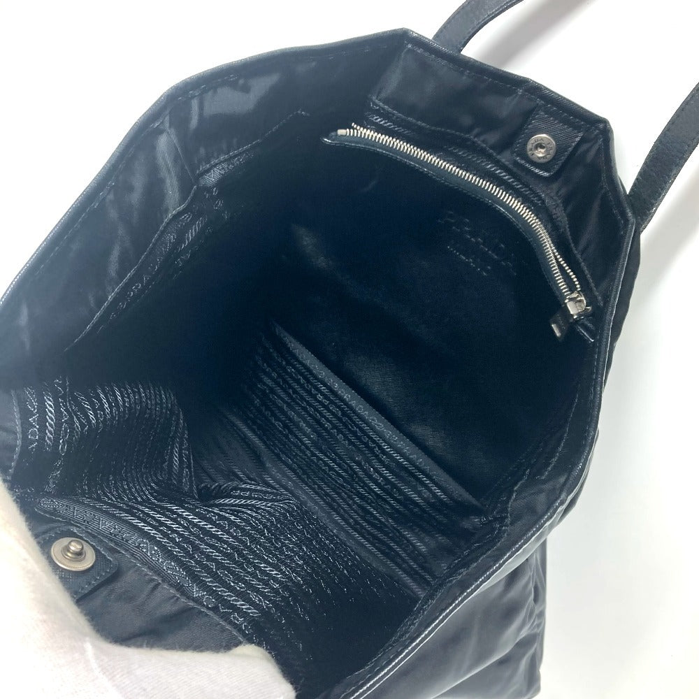 PRADA skull logo Shoulder Bag Tote Bag Nylon / Leather Black Used