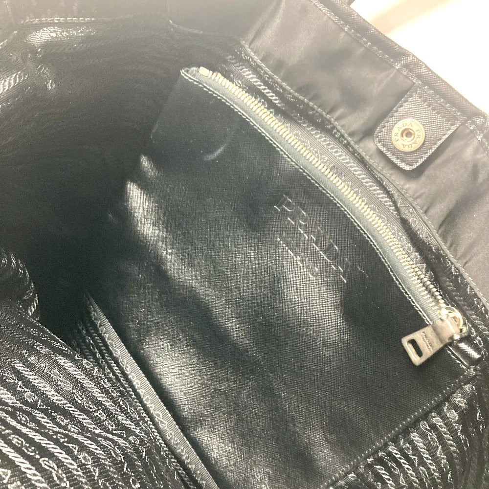 PRADA skull logo Shoulder Bag Tote Bag Nylon / Leather Black Used