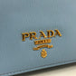 PRADA 1DH044 ロゴ チェーン カバン バッグ ショルダーバッグ レザー レディース ブルー