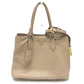 PRADA 1BA058 ロゴ 肩掛け 斜め掛け 2WAYバッグ ショルダーバッグ トートバッグ ハンドバッグ レザー レディース ベージュ
