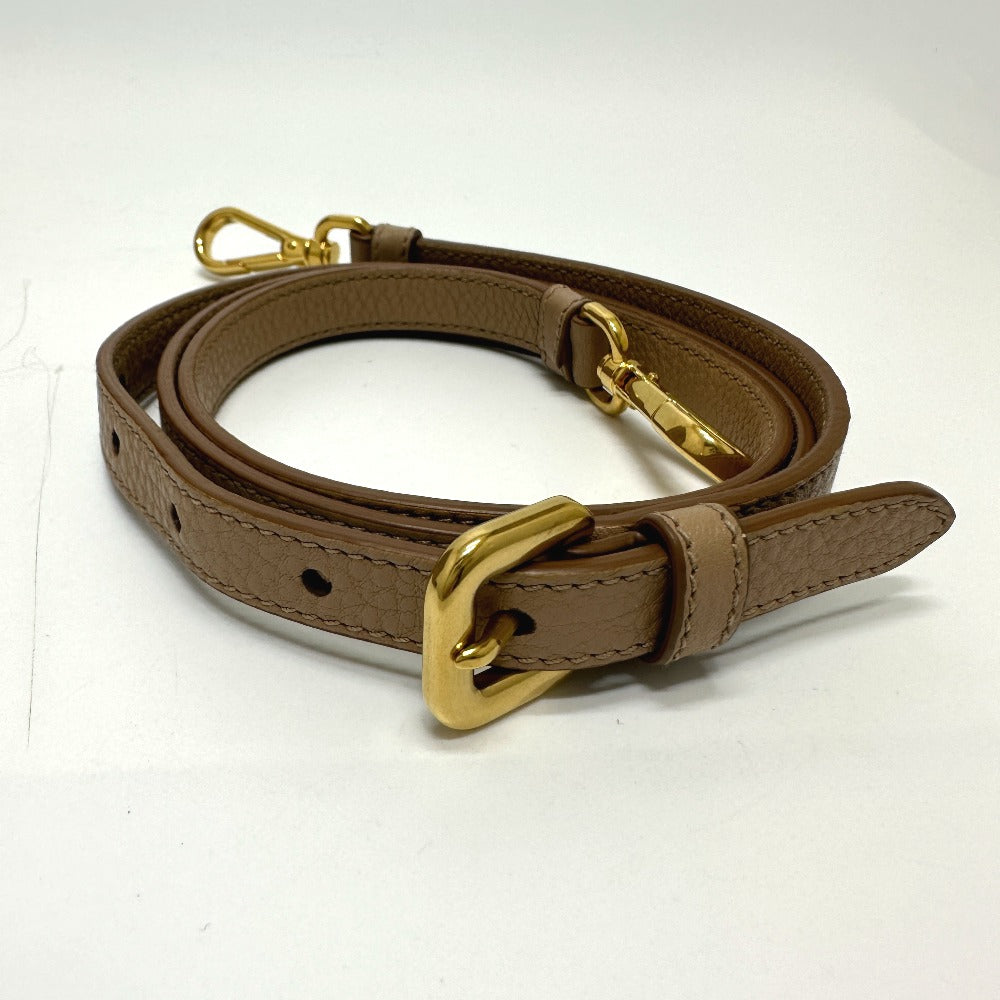 PRADA 1BA058 ロゴ 肩掛け 斜め掛け 2WAYバッグ ショルダーバッグ トートバッグ ハンドバッグ レザー レディース ベージュ