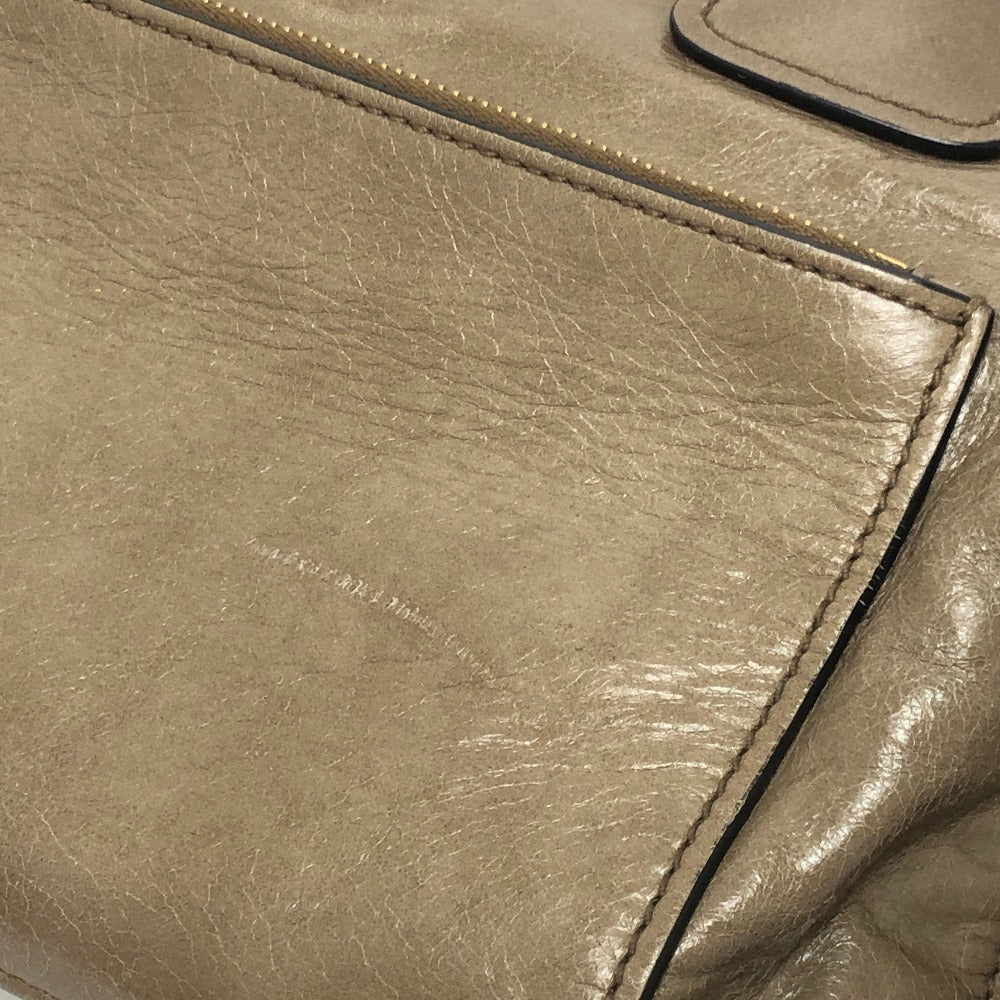 PRADA BN2626 ロゴ カバン 2WAY ハンドバッグ ショルダーバッグ 斜め掛け 三角プレート トートバッグ レザー レディース ブラウン