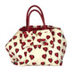 PRADA Heart logo Hand Bag Bicolor Tote Bag Leather / Nylon White/Red Used