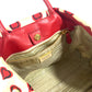 PRADA Heart logo Hand Bag Bicolor Tote Bag Leather / Nylon White/Red Used