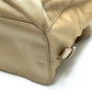 PRADA 1BZ811 Triangle Logo Double Pocket Daypack Backpack Rucksack Nylon Women's Beige