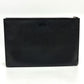 PRADA 2NG001 Logo Rabbit Clutch Bag in Saffiano Leather, Men's, Black