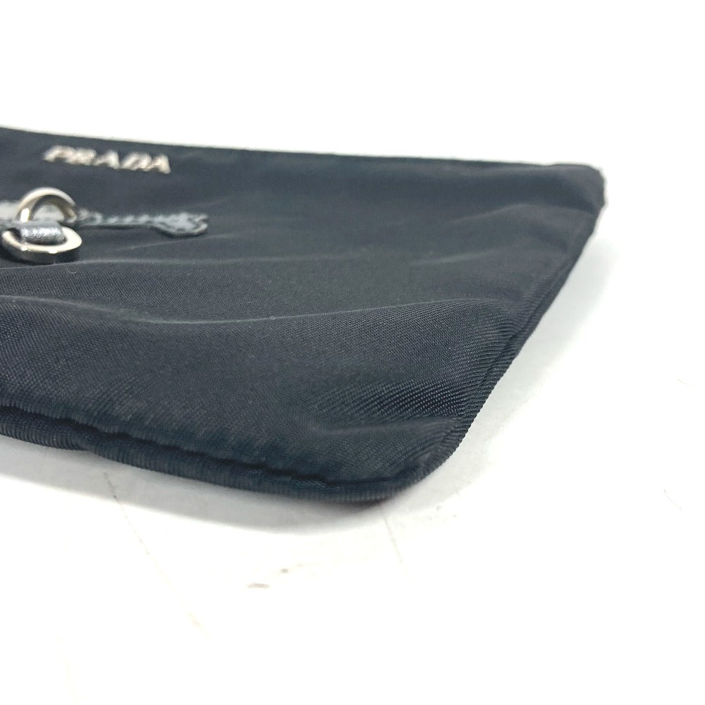 PRADA 2M1214 Makeup Pouch, Skull Design, Clutch Bag, Nylon, Unisex, Black