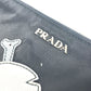 PRADA 2M1214 Makeup Pouch, Skull Design, Clutch Bag, Nylon, Unisex, Black