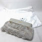 PRADA Women's Party Bag/Clutch Bag with Fur in Off-White