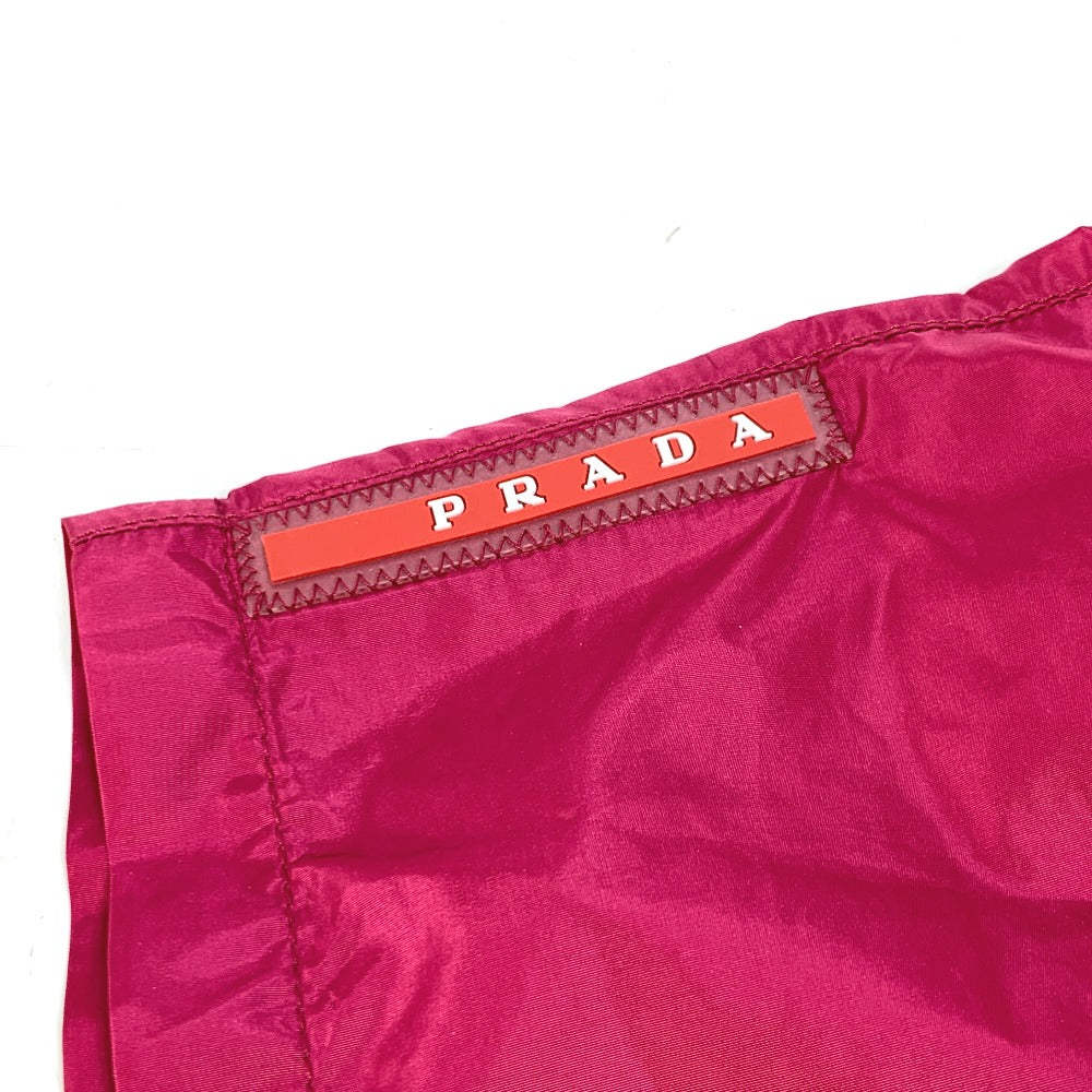 PRADA Men's Red Polyamide Shorts with Logo, Swimwear, Surf Trunks, Bottoms