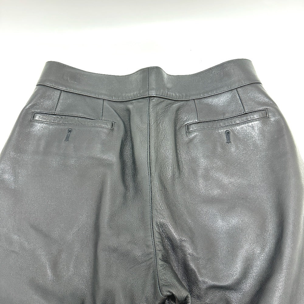 PRADA ライダース アパレル ボトムス マジックテープ レザー パンツ レザー メンズ ブラック