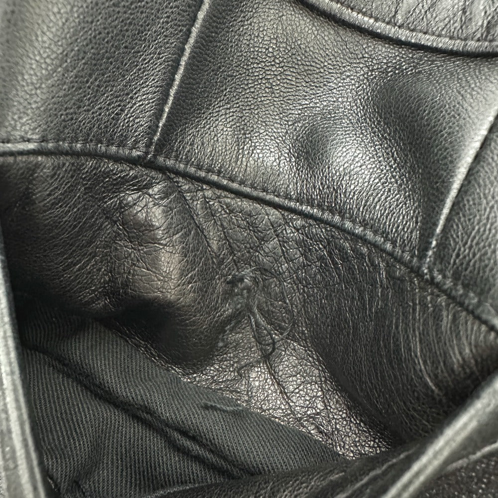 PRADA ライダース アパレル ボトムス マジックテープ レザー パンツ レザー メンズ ブラック