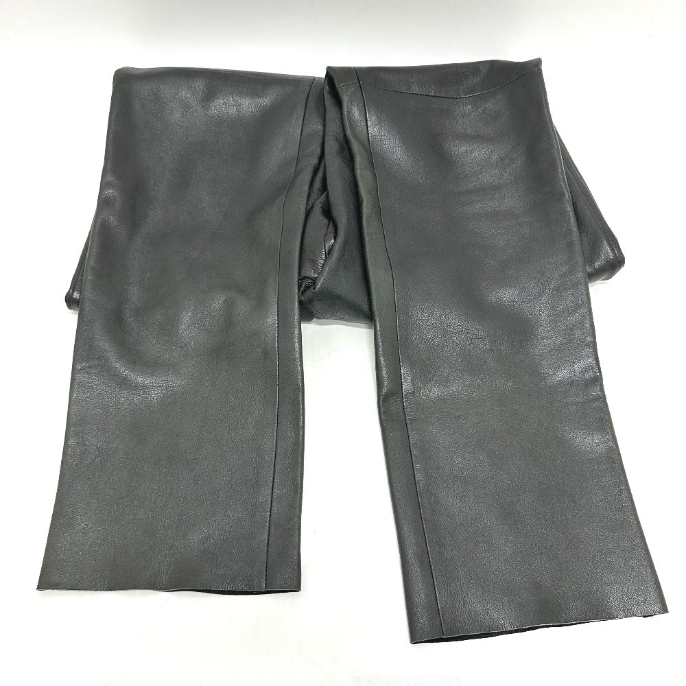 PRADA ライダース アパレル ボトムス マジックテープ レザー パンツ レザー メンズ ブラック