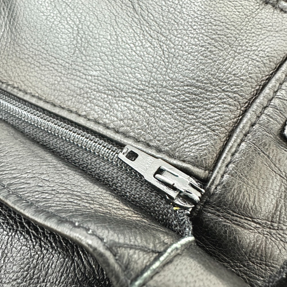 PRADA ライダース アパレル ボトムス マジックテープ レザー パンツ レザー メンズ ブラック