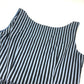 PRADA stripe Sleeveless flared knee-length dress (apparel) Dress cotton blue/Black Used