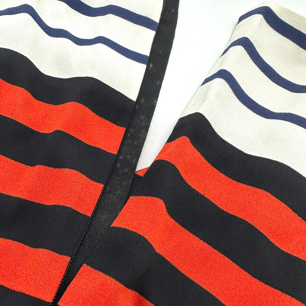 PRADA Apparel Striped Short Sleeve Dress for Women in Multicolor