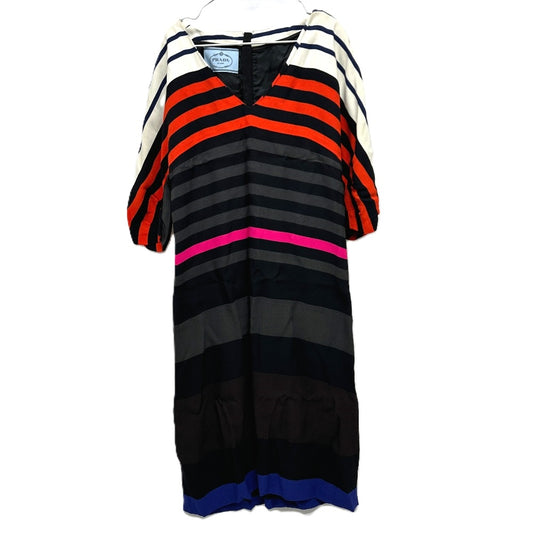 PRADA アパレル ボーダー 半袖 ワンピース レディース マルチカラー