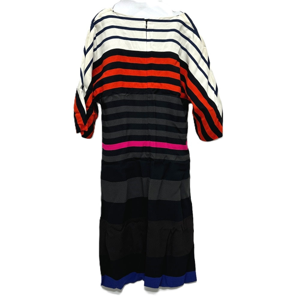 PRADA Apparel Striped Short Sleeve Dress for Women in Multicolor