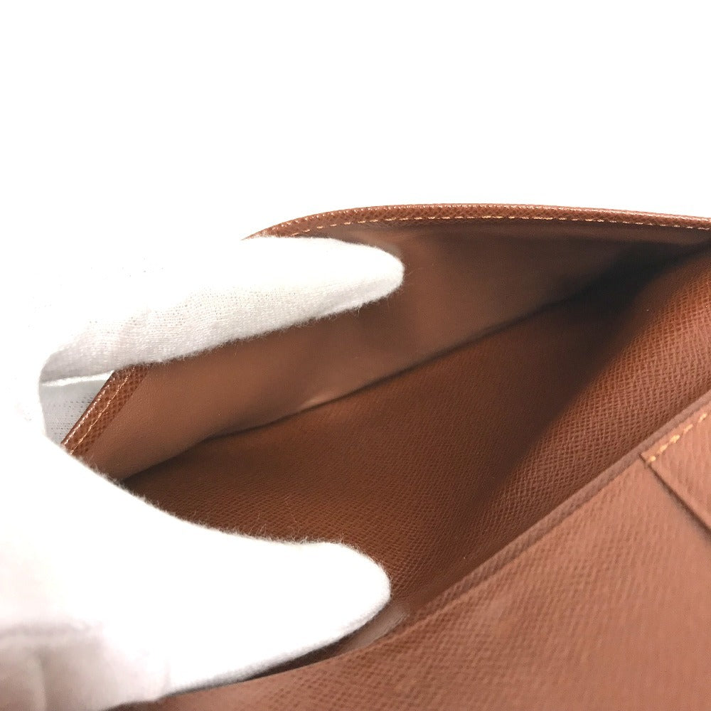 LOUIS VUITTON M61823 Monogram Porte Valeurs Cartes Credit Bill Compartment Long Wallet Long Wallet MonogramCanvas Brown Used