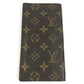 LOUIS VUITTON M61823 Monogram Porte Valeurs Cartes Credit Bill Compartment Long Wallet Long Wallet MonogramCanvas Brown Used