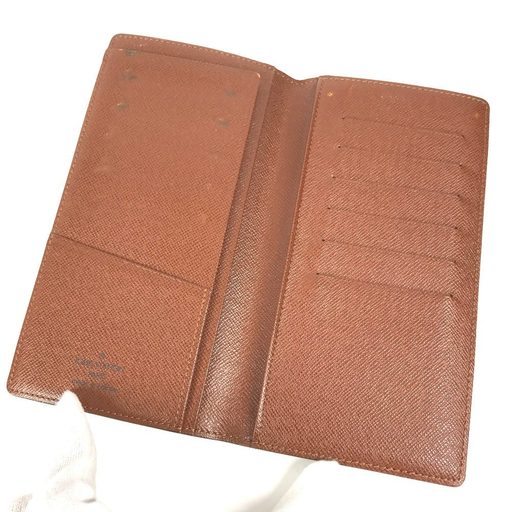 LOUIS VUITTON M61823 Monogram Porte Valeurs Cartes Credit Bill Compartment Long Wallet Long Wallet MonogramCanvas Brown Used