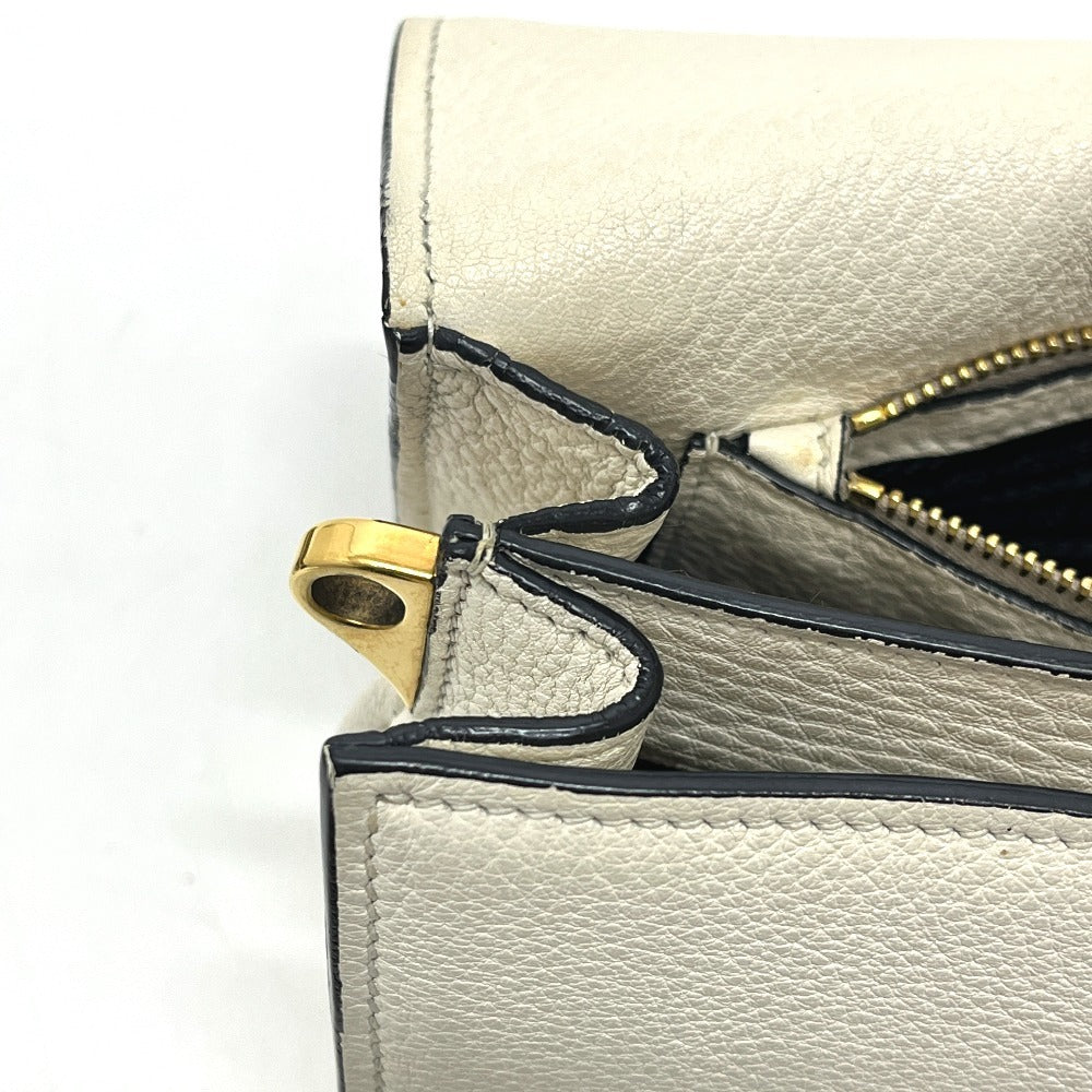 PRADA 1BD159 ロゴ ヴィッテロダイノレザー 2WAY カバン バッグ 斜め掛け フラップ ポシェット ショルダーバッグ レザー レディース ホワイト