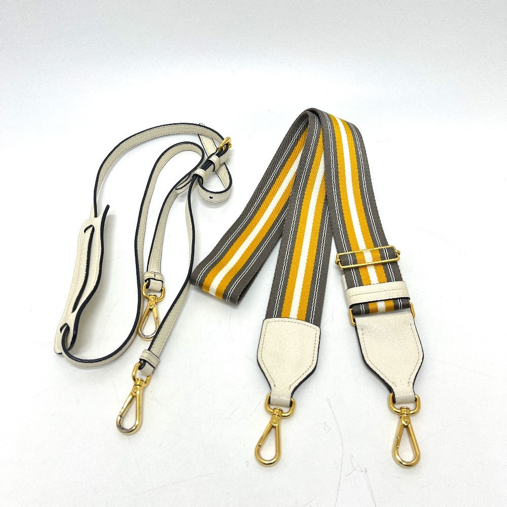 PRADA 1BD159 ロゴ ヴィッテロダイノレザー 2WAY カバン バッグ 斜め掛け フラップ ポシェット ショルダーバッグ レザー レディース ホワイト