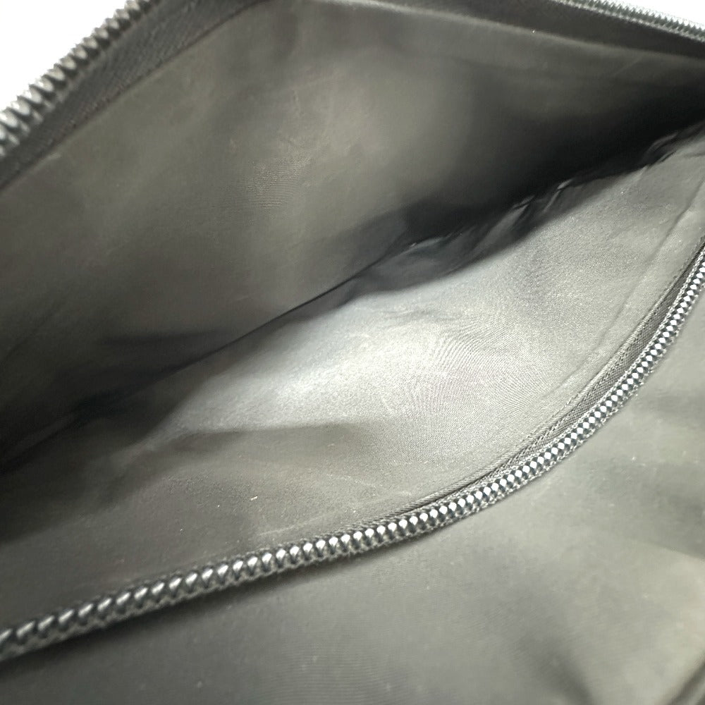 PRADA V147S Triangle Plate 2-Way Shoulder Bag/Briefcase/Business Bag in Nylon, Unisex, Black
