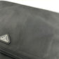 PRADA V147S Triangle Plate 2-Way Shoulder Bag/Briefcase/Business Bag in Nylon, Unisex, Black