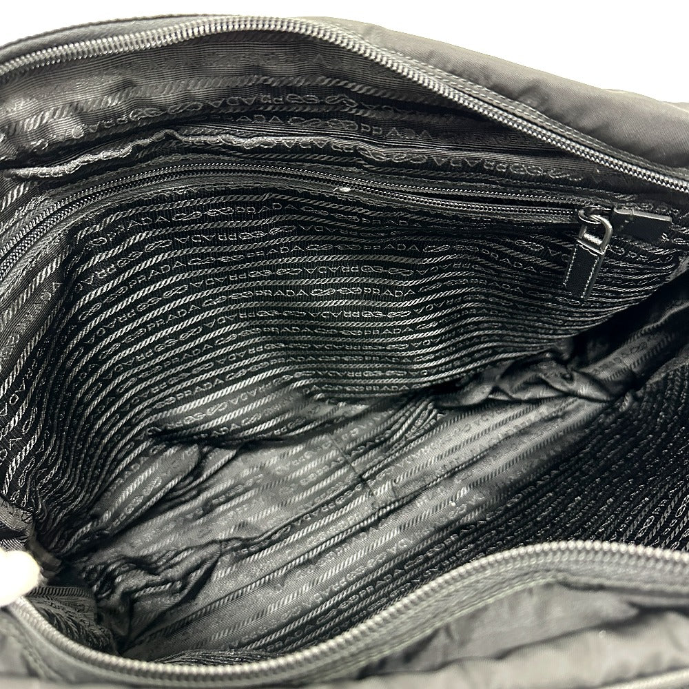 PRADA 2VE407 Triangle Logo 2WAY Bag Shoulder/Crossbody Business Bag Nylon/Leather Unisex Black