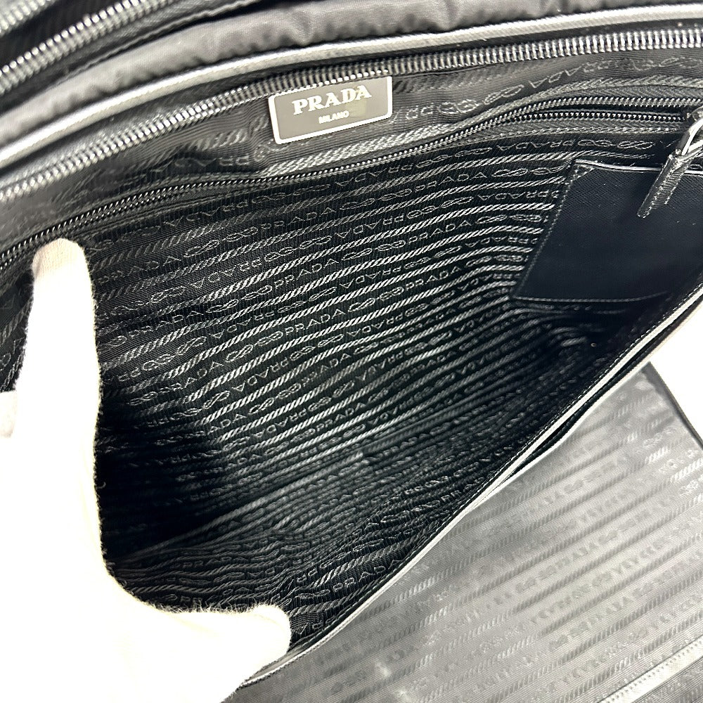 PRADA 2VE407 Triangle Logo 2WAY Bag Shoulder/Crossbody Business Bag Nylon/Leather Unisex Black
