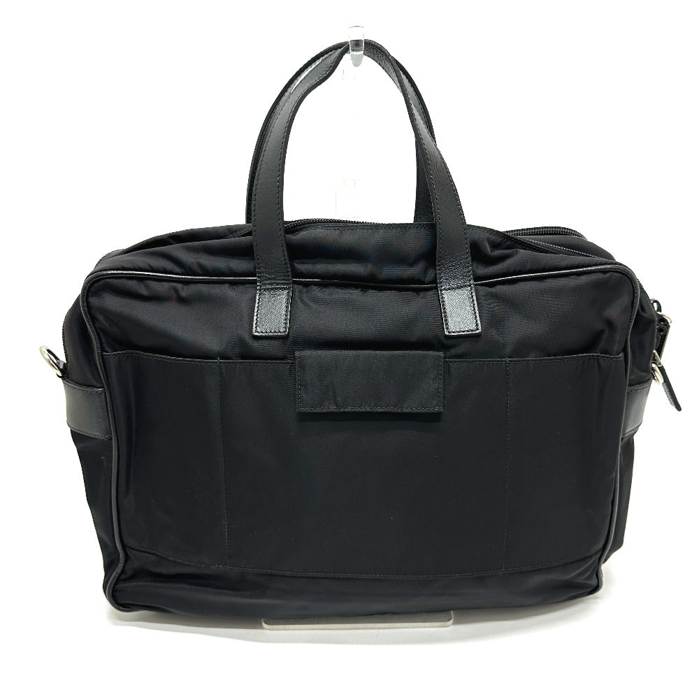 PRADA 2VE407 Triangle Logo 2WAY Bag Shoulder/Crossbody Business Bag Nylon/Leather Unisex Black