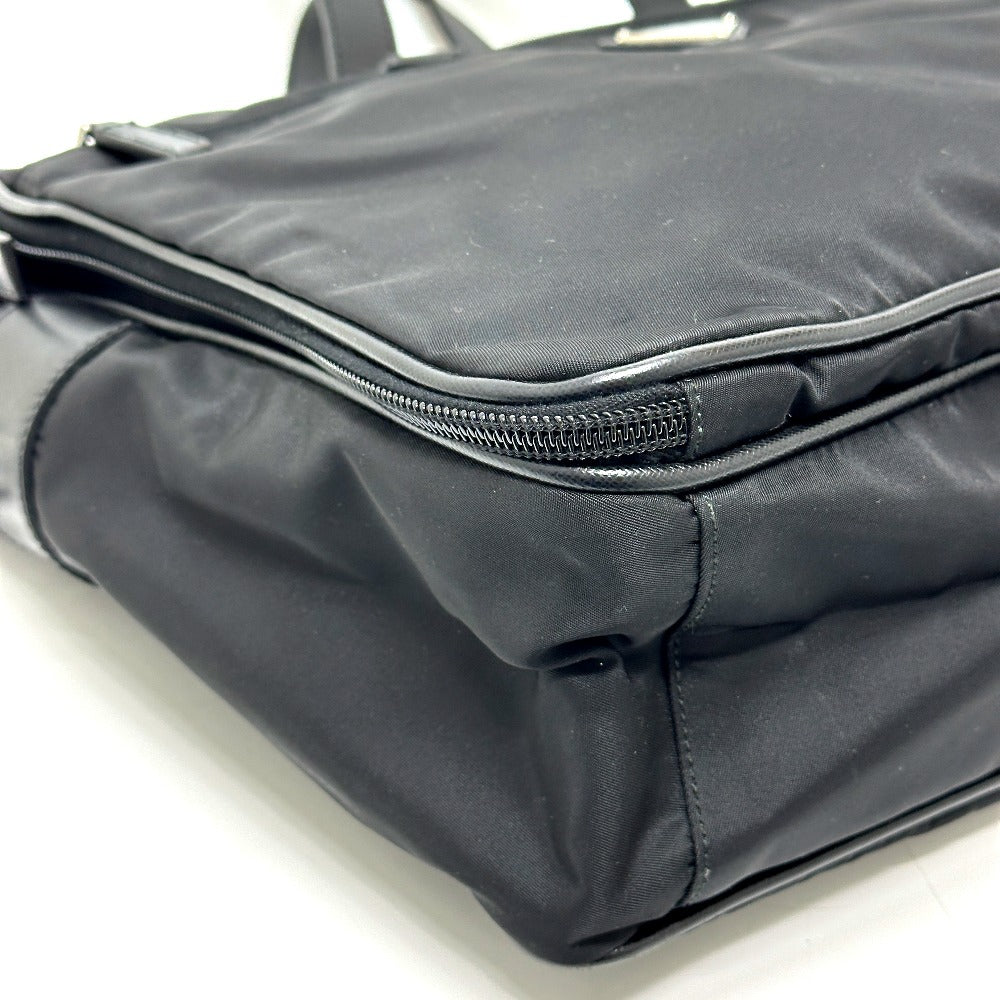 PRADA 2VE407 Triangle Logo 2WAY Bag Shoulder/Crossbody Business Bag Nylon/Leather Unisex Black