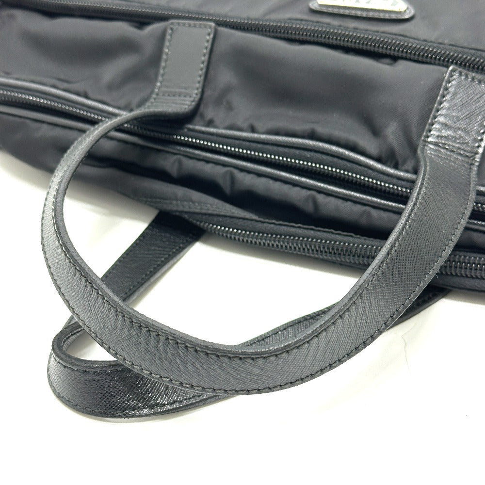 PRADA 2VE407 Triangle Logo 2WAY Bag Shoulder/Crossbody Business Bag Nylon/Leather Unisex Black