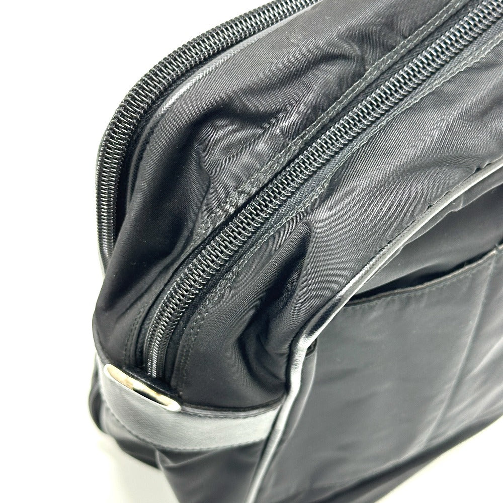 PRADA 2VE407 Triangle Logo 2WAY Bag Shoulder/Crossbody Business Bag Nylon/Leather Unisex Black