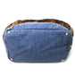 PRADA BN2182 fur-trimmed bag, Canapa, handbag, tote bag, denim, women's, blue