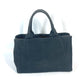 PRADA 1BG439 斜め掛け ストーン付き カナパS 2WAYバッグ ショルダーバッグ カバン ハンドバッグ トートバッグ キャンバス レディース ブラック - brandshop-reference