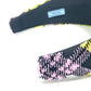 PRADA Pile Triangle Logo Plate Hair Accessory Hairband Headband Nylon Women's Yellow