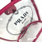 PRADA ビーチバッグ ポーチ付き ロゴ カナパ 2WAYバッグ ショルダーバッグ ハンドバッグ トートバッグ ビニール レディース ピンク