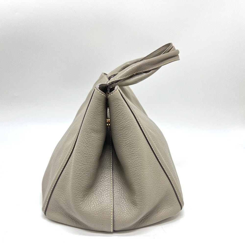 PRADA BN1872 ロゴ カナパ カバン バッグ ハンドバッグ 大容量 トートバッグ レザー レディース グレー