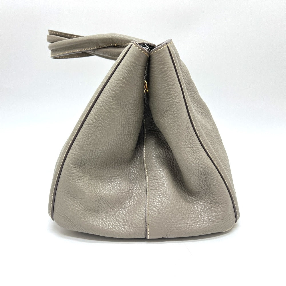 PRADA BN1872 ロゴ カナパ カバン バッグ ハンドバッグ 大容量 トートバッグ レザー レディース グレー
