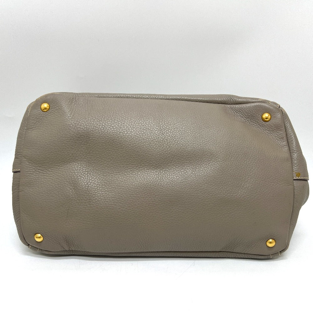 PRADA BN1872 ロゴ カナパ カバン バッグ ハンドバッグ 大容量 トートバッグ レザー レディース グレー