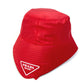 PRADA 2HC280 Drawstring Triangle Logo Fisherman Hat, Bucket Hat, Bob Hat, Nylon, Women's, Red