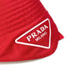 PRADA 2HC280 Drawstring Triangle Logo Fisherman Hat, Bucket Hat, Bob Hat, Nylon, Women's, Red